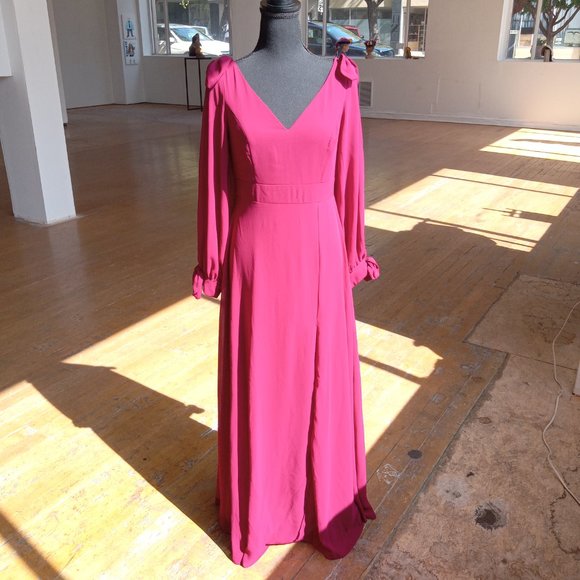 Burgundy wine ethereal maxi dress - Picture 2 of 12